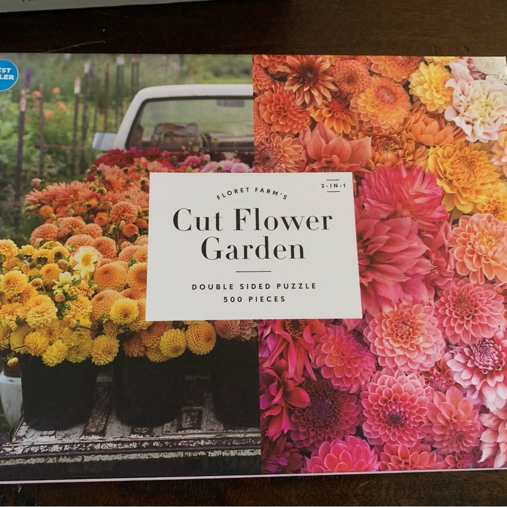 2 in 1 Gorgeous Cut Flowers Double-Sided Jigsaw Puzzle $10